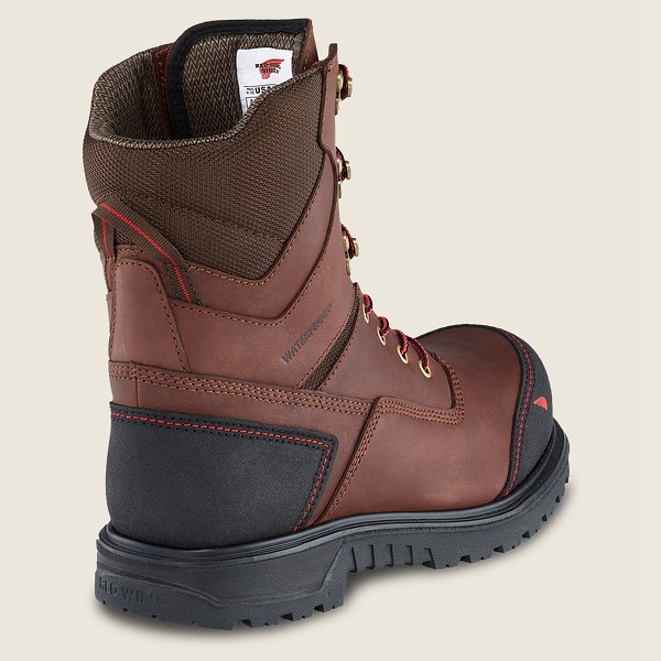 Red Wing Mens Brnr Xp - 8-inch Insulated Waterproof Toe - Safety Boots Brown/Black - 1263DASUY